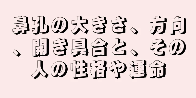 鼻孔の大きさ、方向、開き具合と、その人の性格や運命