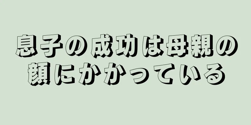 息子の成功は母親の顔にかかっている