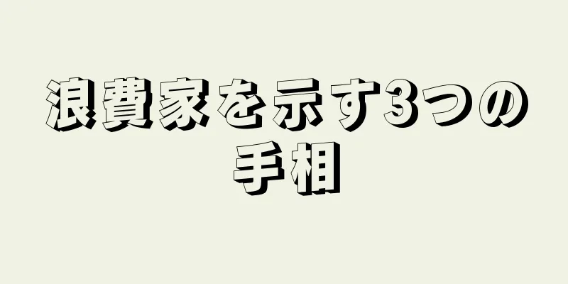 浪費家を示す3つの手相