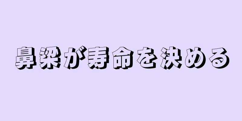 鼻梁が寿命を決める