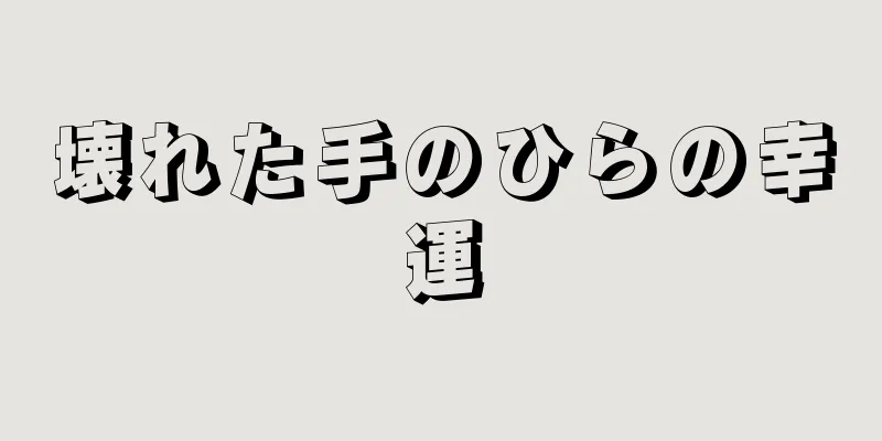 壊れた手のひらの幸運