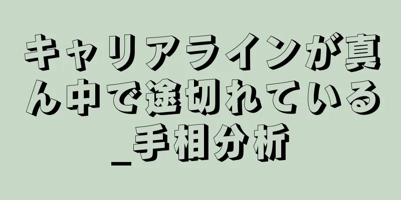 キャリアラインが真ん中で途切れている_手相分析