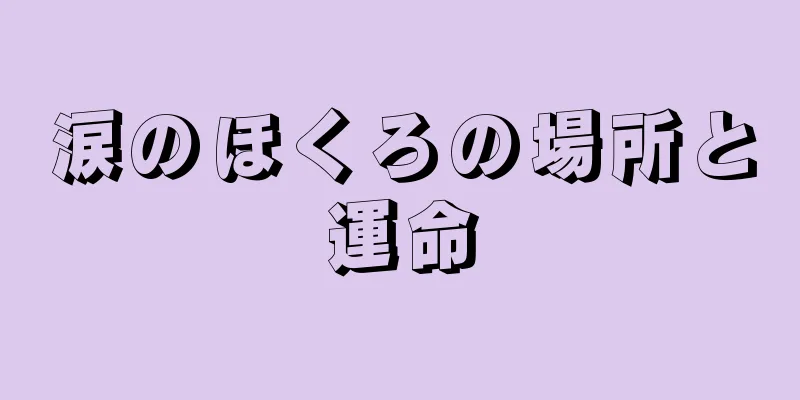 涙のほくろの場所と運命