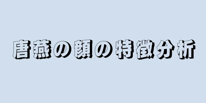 唐燕の顔の特徴分析