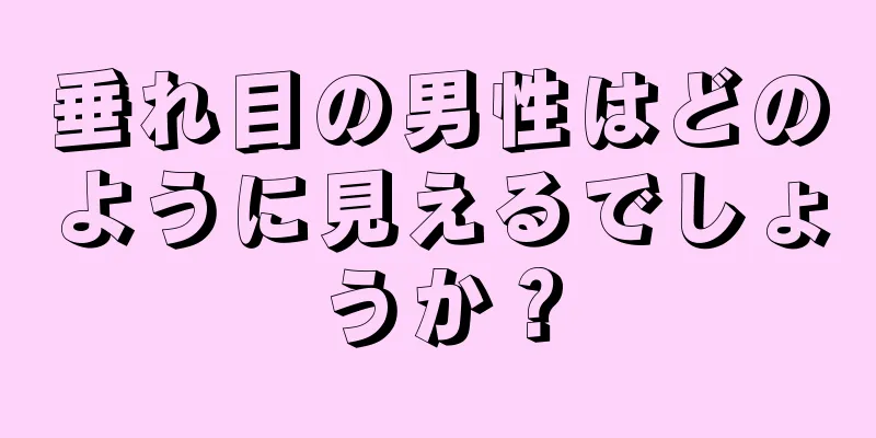 垂れ目の男性はどのように見えるでしょうか？