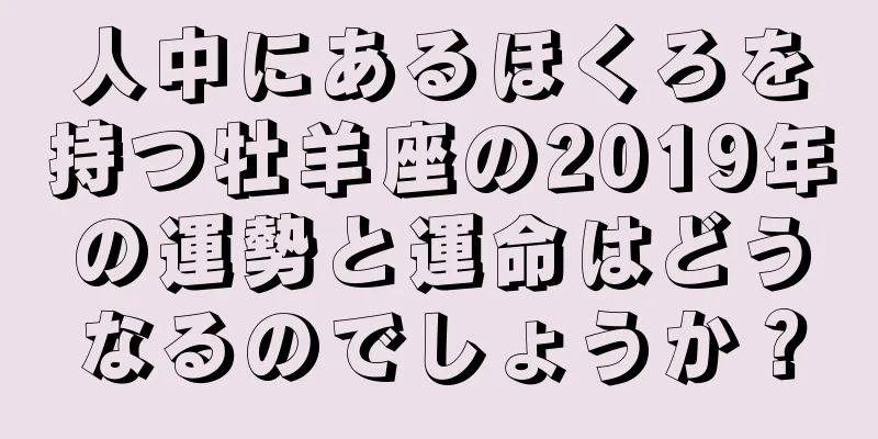 人中にあるほくろを持つ牡羊座の2019年の運勢と運命はどうなるのでしょうか？