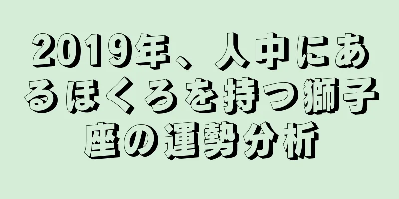 2019年、人中にあるほくろを持つ獅子座の運勢分析