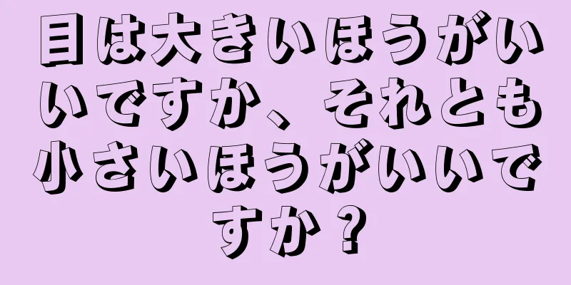 目は大きいほうがいいですか、それとも小さいほうがいいですか？