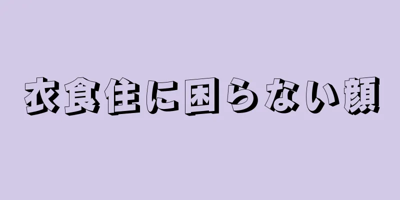 衣食住に困らない顔