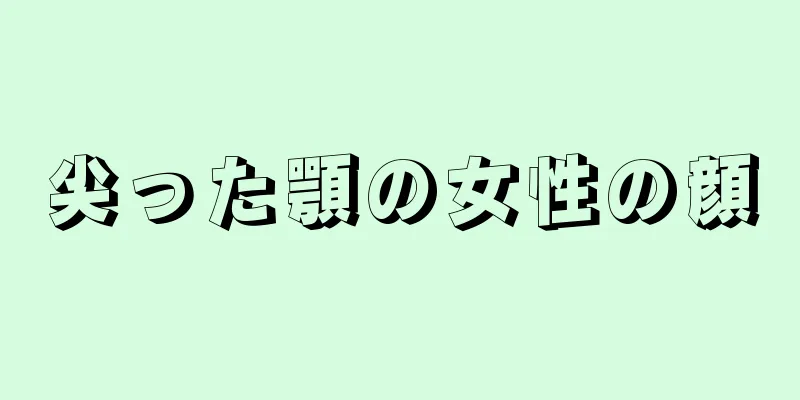 尖った顎の女性の顔