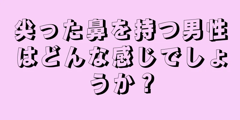 尖った鼻を持つ男性はどんな感じでしょうか？