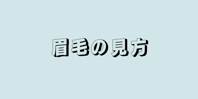 眉毛の見方