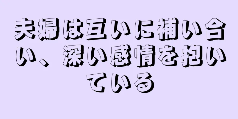 夫婦は互いに補い合い、深い感情を抱いている