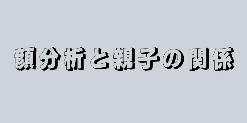 顔分析と親子の関係