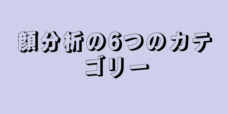 顔分析の6つのカテゴリー