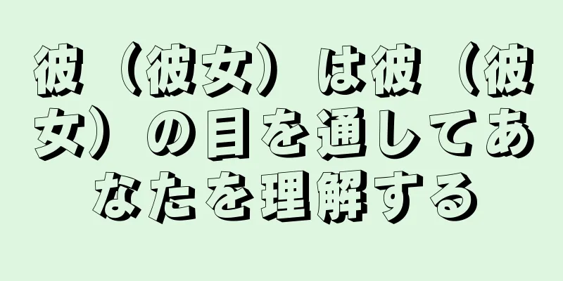 彼（彼女）は彼（彼女）の目を通してあなたを理解する