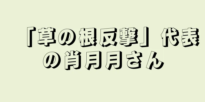 「草の根反撃」代表の肖月月さん