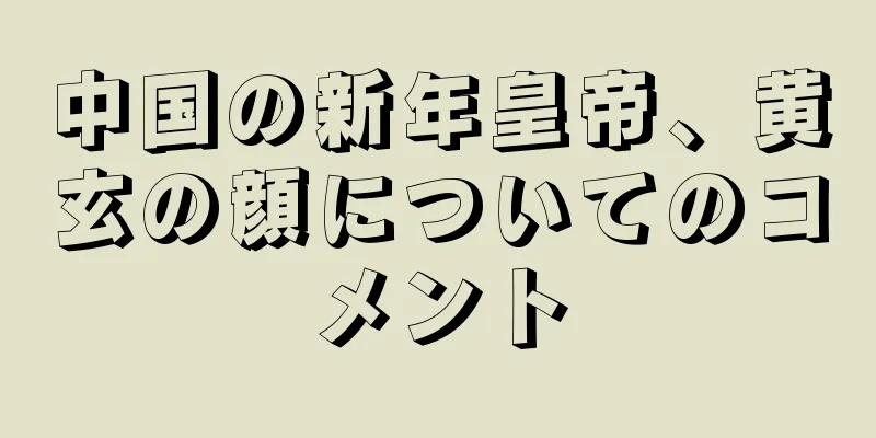 中国の新年皇帝、黄玄の顔についてのコメント