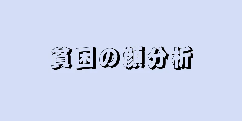 貧困の顔分析