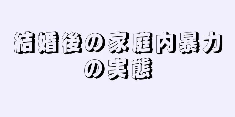 結婚後の家庭内暴力の実態