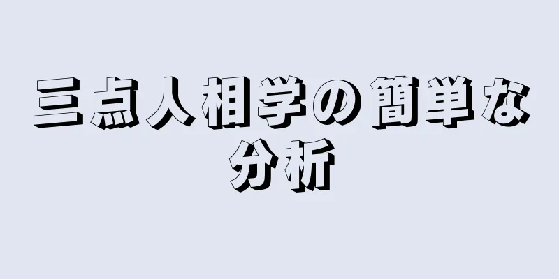 三点人相学の簡単な分析