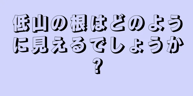 低山の根はどのように見えるでしょうか?