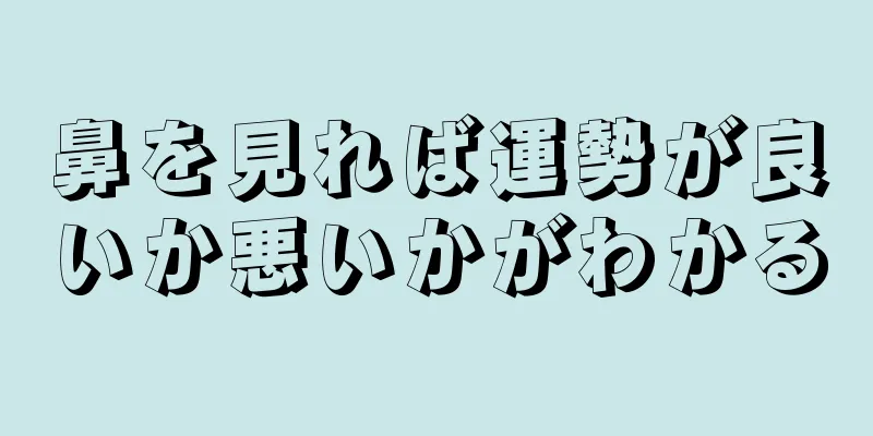 鼻を見れば運勢が良いか悪いかがわかる