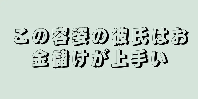 この容姿の彼氏はお金儲けが上手い