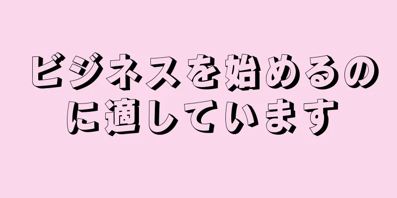 ビジネスを始めるのに適しています