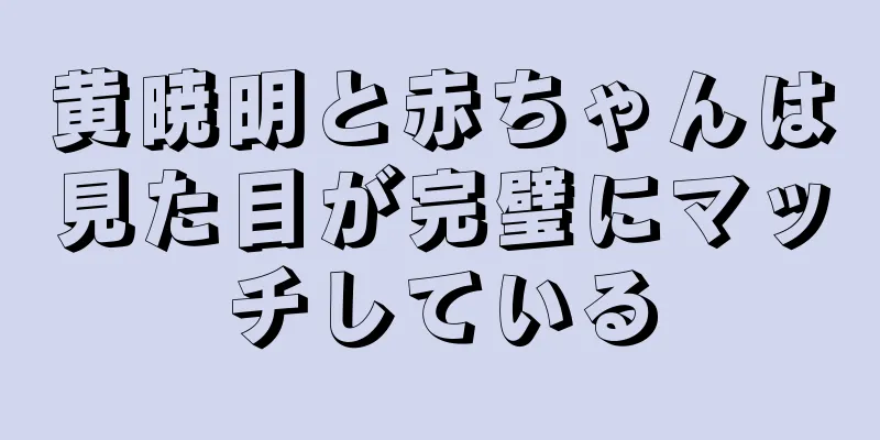 黄暁明と赤ちゃんは見た目が完璧にマッチしている