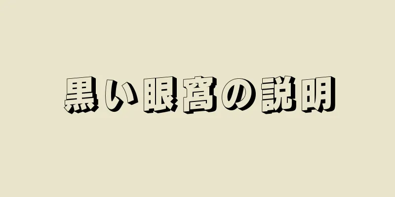 黒い眼窩の説明