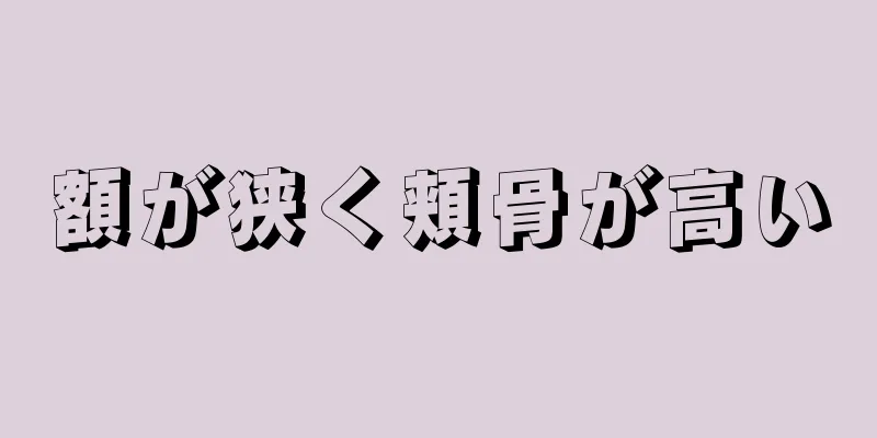 額が狭く頬骨が高い