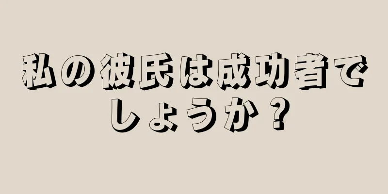 私の彼氏は成功者でしょうか？