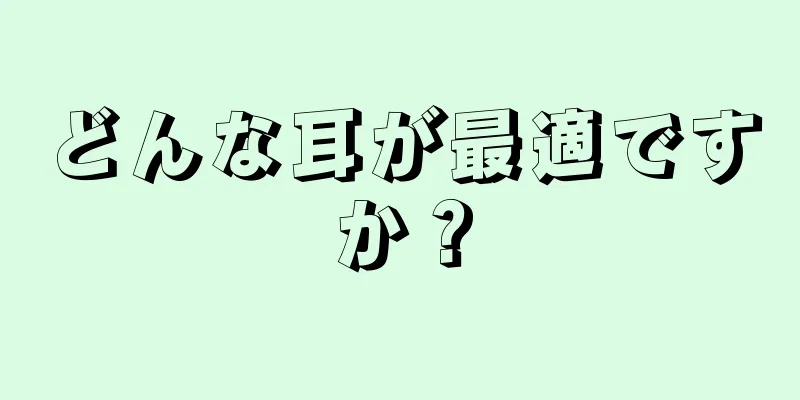 どんな耳が最適ですか？