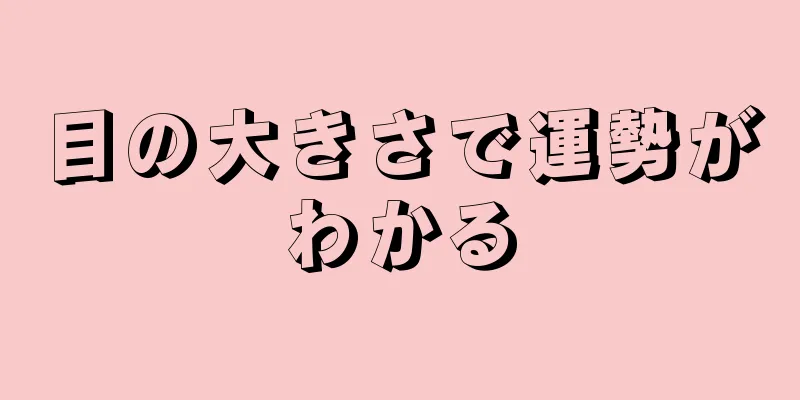 目の大きさで運勢がわかる