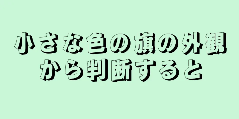 小さな色の旗の外観から判断すると