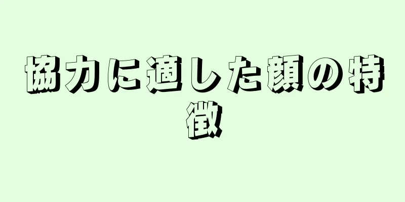 協力に適した顔の特徴