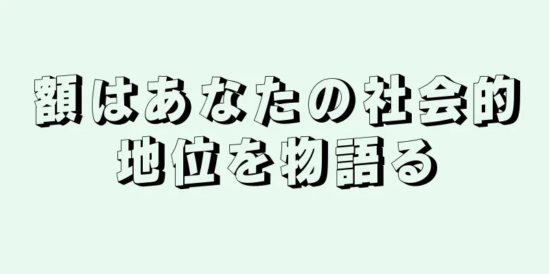 額はあなたの社会的地位を物語る