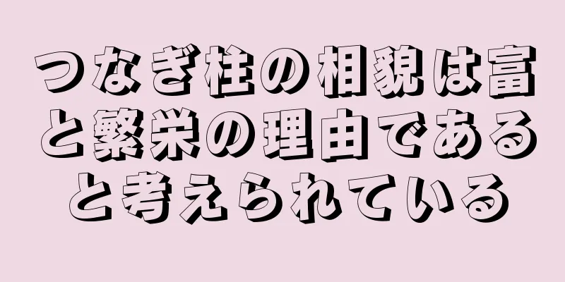 つなぎ柱の相貌は富と繁栄の理由であると考えられている