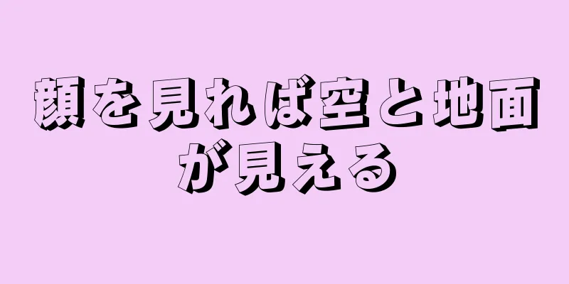 顔を見れば空と地面が見える