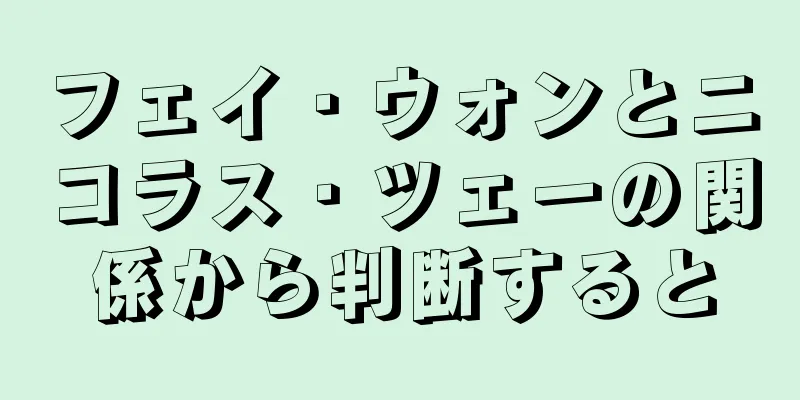 フェイ・ウォンとニコラス・ツェーの関係から判断すると