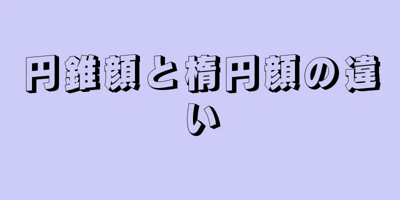 円錐顔と楕円顔の違い