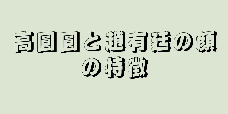 高圓圓と趙有廷の顔の特徴