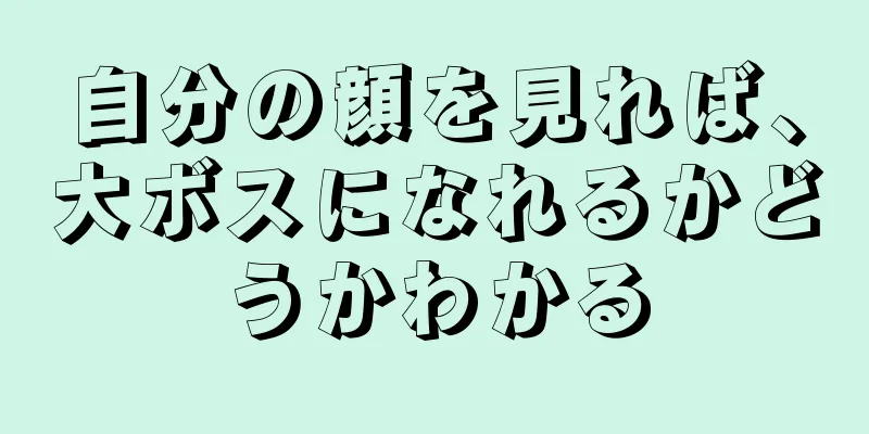 自分の顔を見れば、大ボスになれるかどうかわかる