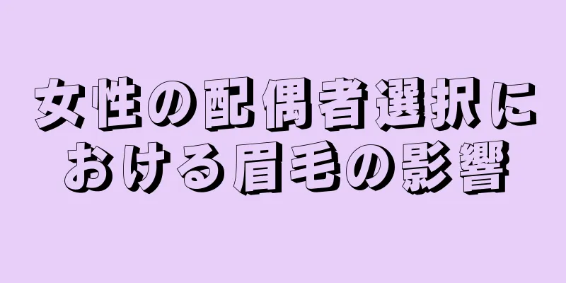 女性の配偶者選択における眉毛の影響