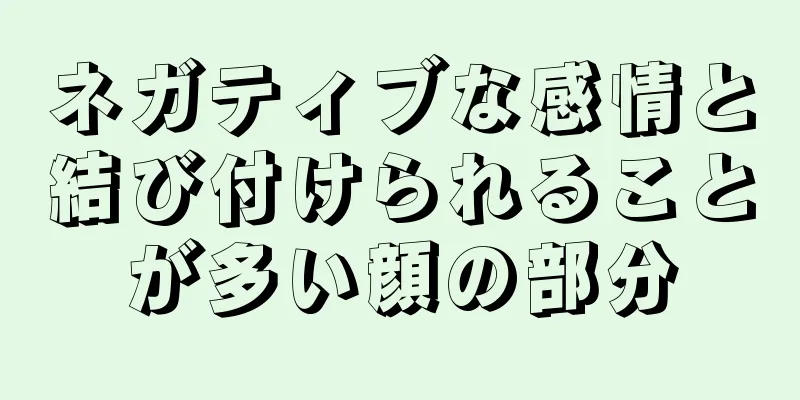 ネガティブな感情と結び付けられることが多い顔の部分