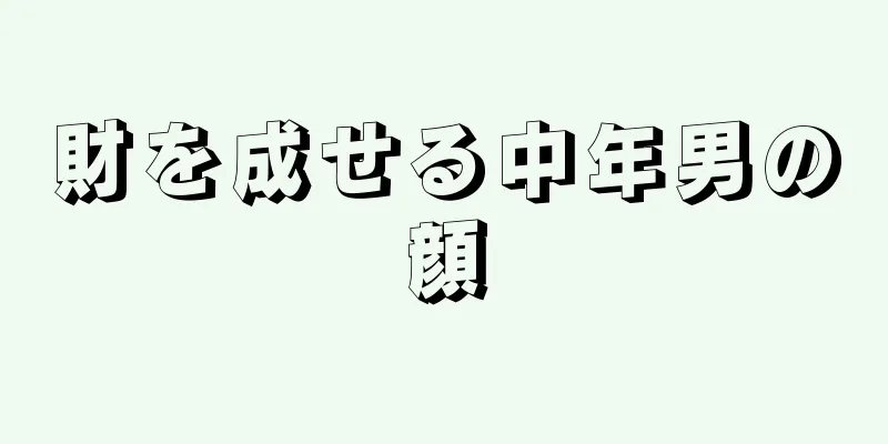 財を成せる中年男の顔