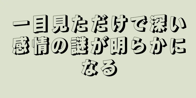 一目見ただけで深い感情の謎が明らかになる