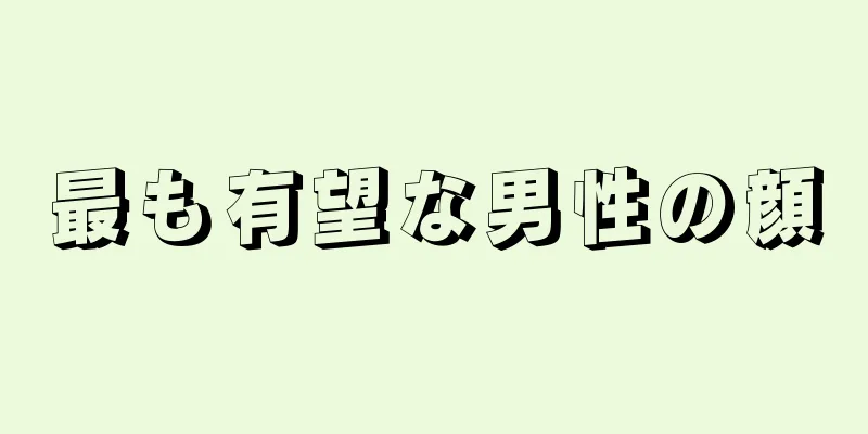 最も有望な男性の顔