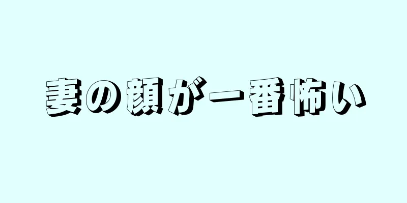 妻の顔が一番怖い